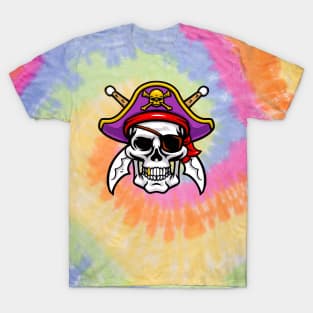 Pirate Skull Cool Kids Crossbones Spooky Pirate Captain Halloween T-Shirt